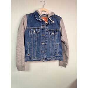 NWOT! Levi's Oversized Jean Jacket/ Sweatshirt - Blue/ Grey - XL